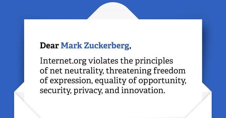 Open Letter to Mark Zuckerberg Regarding Internet.org, Net Neutrality, Privacy and Security